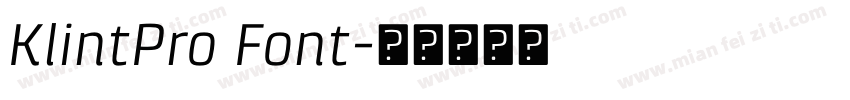 KlintPro Font字体转换